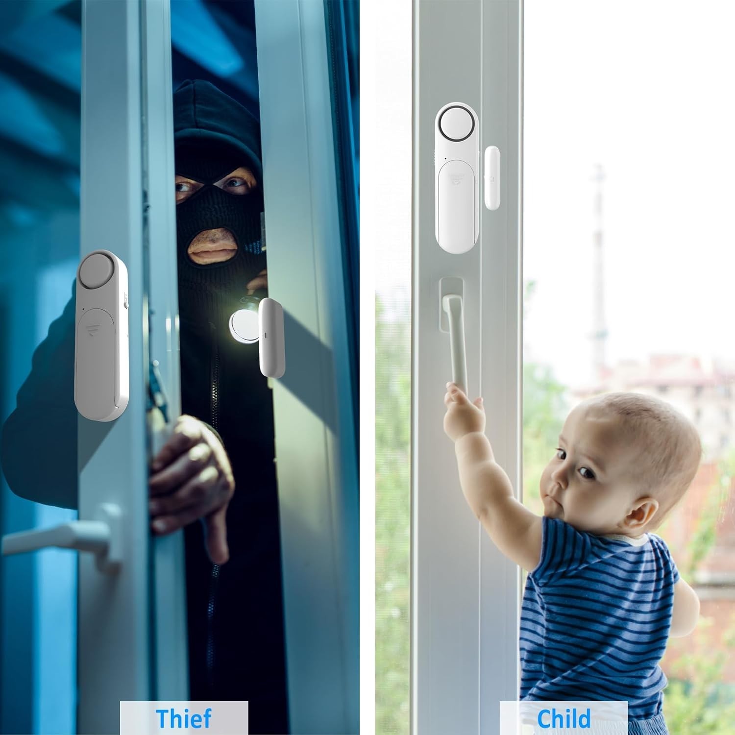 Wireless Door Alarm System – 120dB Alerts & Easy Installation (2-Pack)