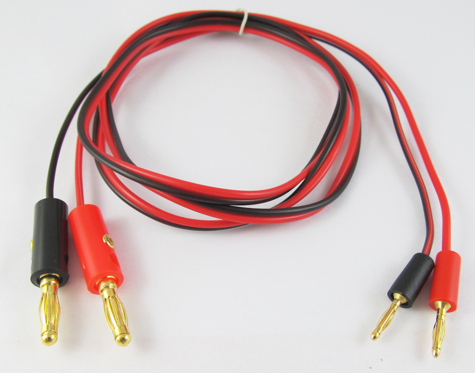 1pair 2mm Gold Banana Male Plug to 4mm Gold Banana Male Plug Test Cable 1M