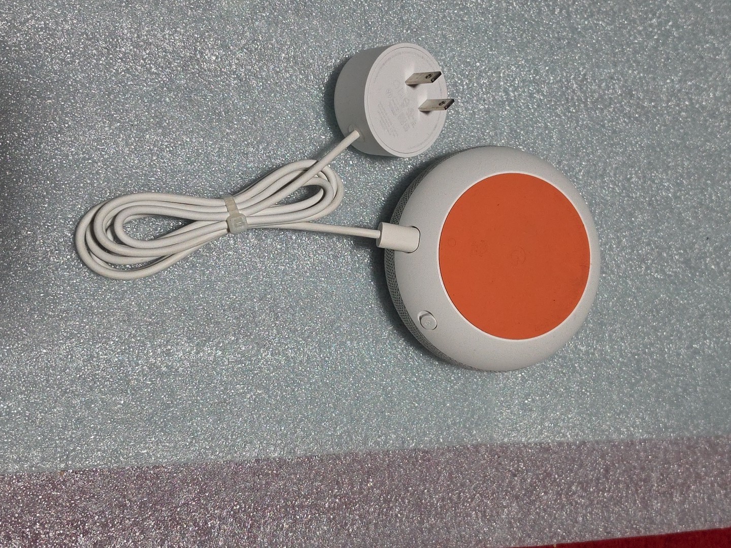 Google Home Mini 1st Gen Model H0A Gray & Orange, w/ Power Cord