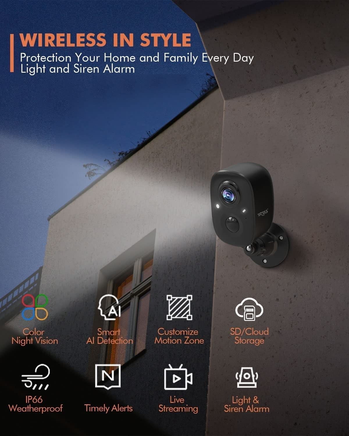 Security Camera Outdoor Wireless – Upgrade 2K 3MP Battery Powered WiFi Outdoo…