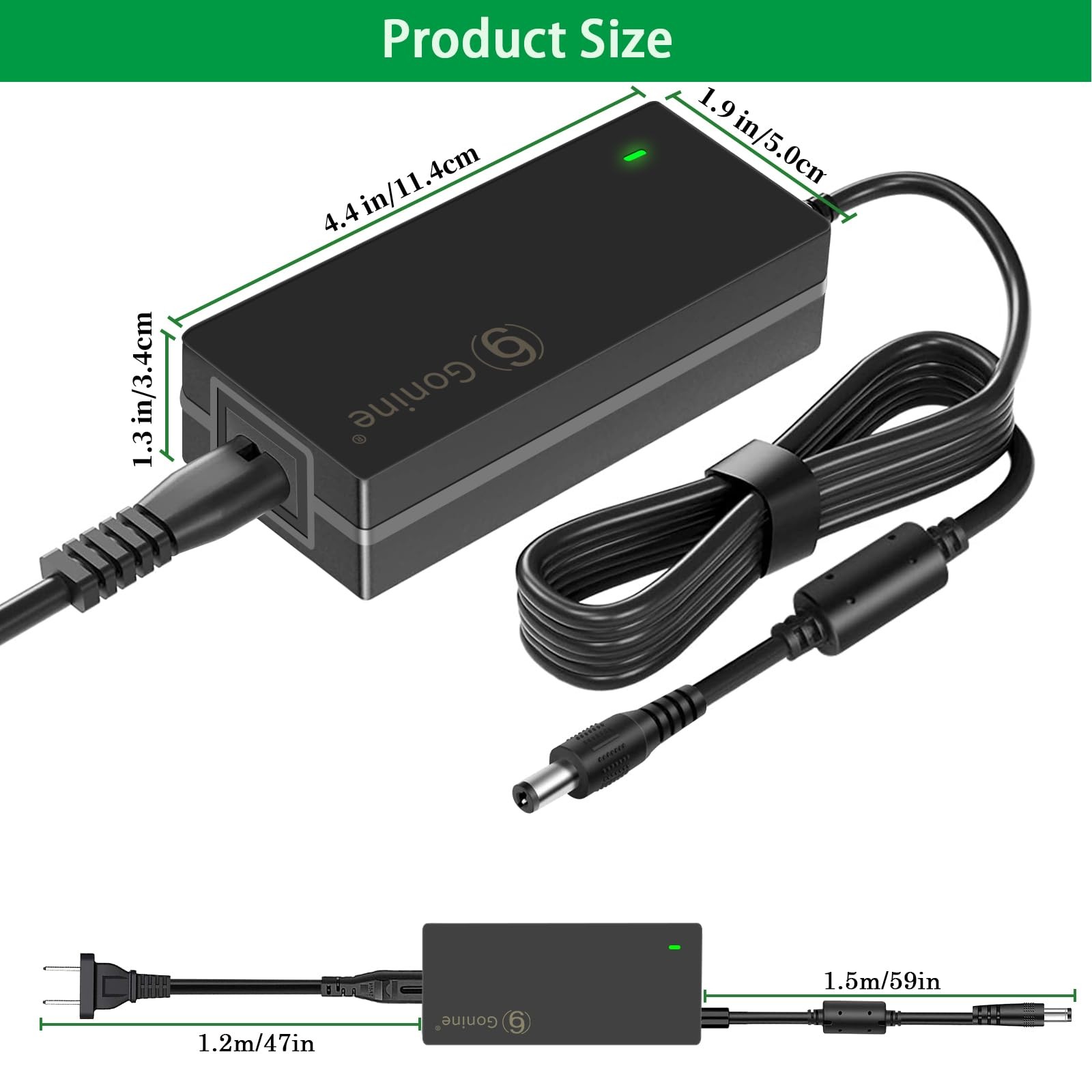 Security Camera AC DC Power Supply Adapter 12V 5A Compatible with 12Volt Lorex