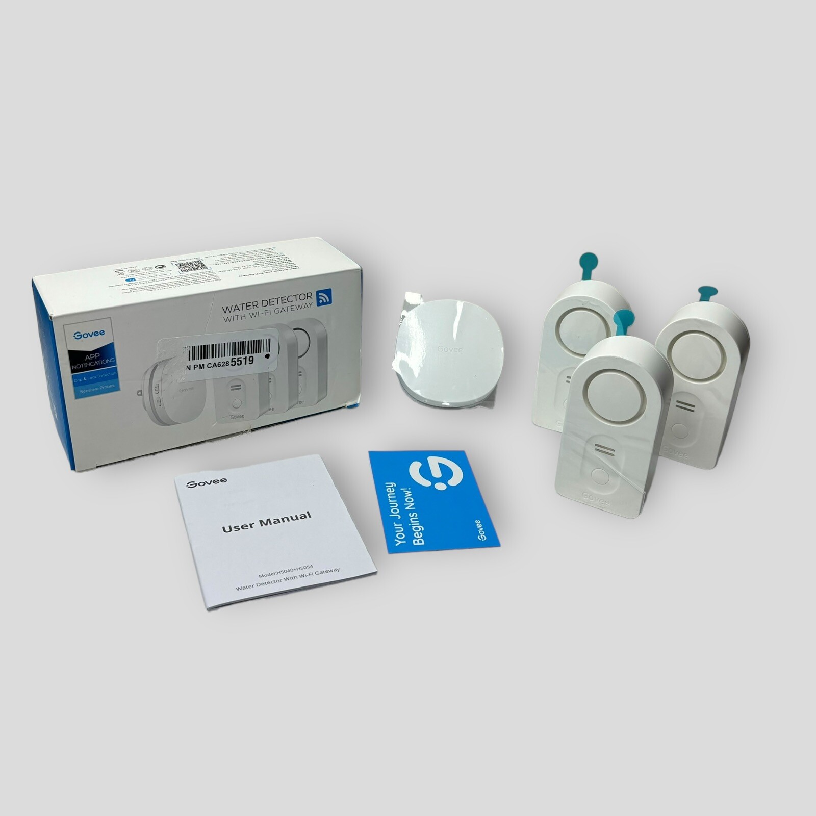 Govee Water Detector 3-pack With RF WiFi Gateway H5054 & H5040 OPEN BOX