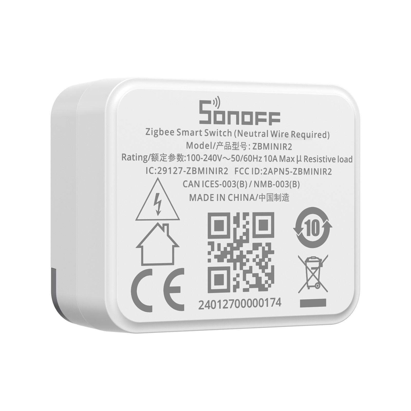 SONOFF ZBMINIR2 Extreme Zigbee Smart Light Switch Module (Neutral Wire Required)