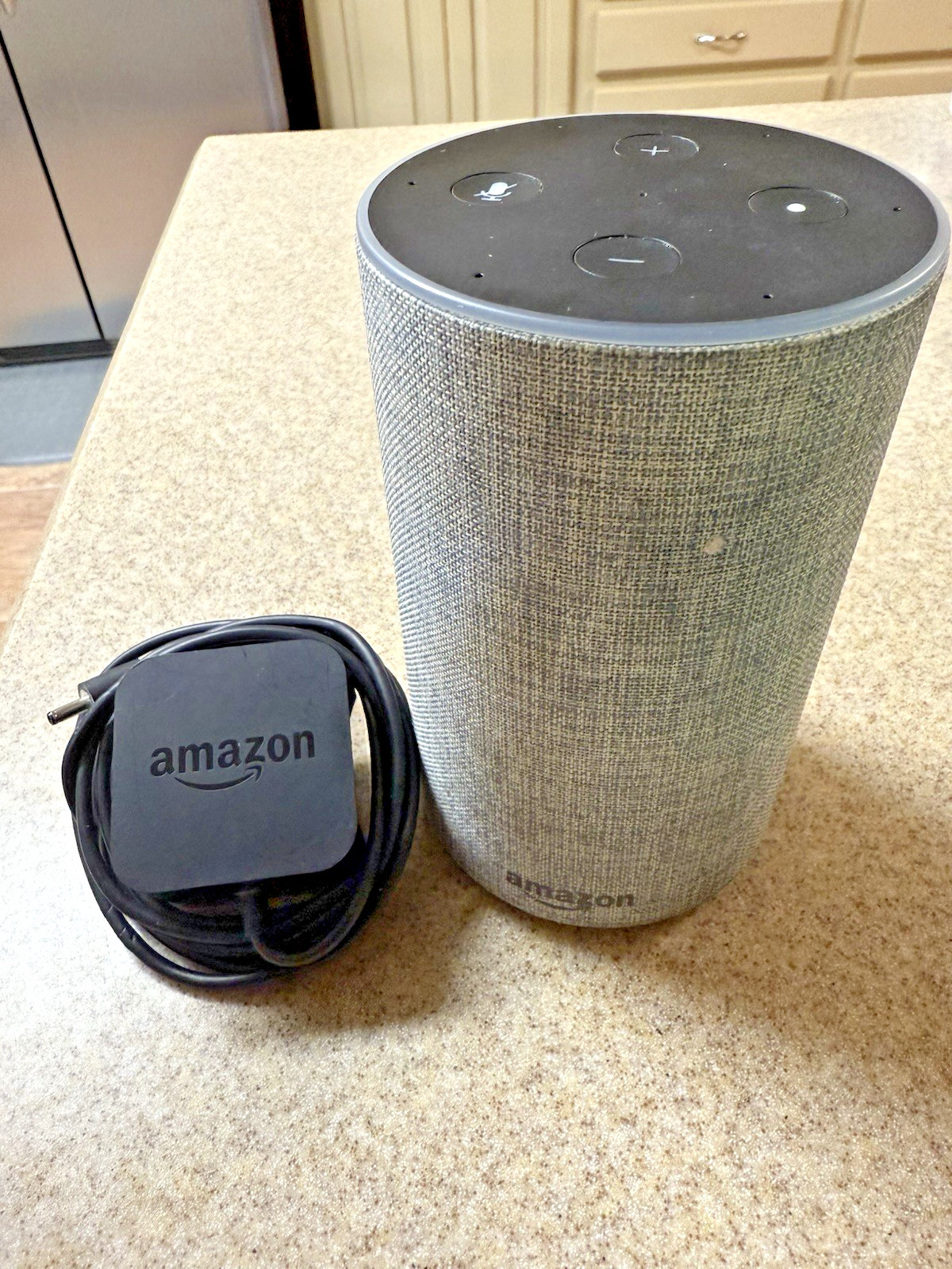Amazon Echo 2nd Generation Smart Speaker – Grey Fabric with cord