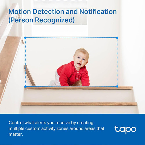 TP-Link Tapo 2K Pan/Tilt Security Camera for Baby Monitor, Dog 2-Pack, White