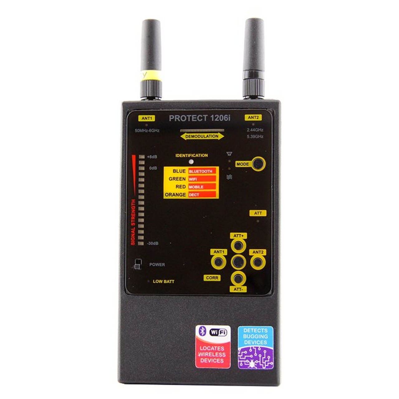 KJB Professional Digital DD1206 RF WiFi GSM Bug Detector Counter Surveillance