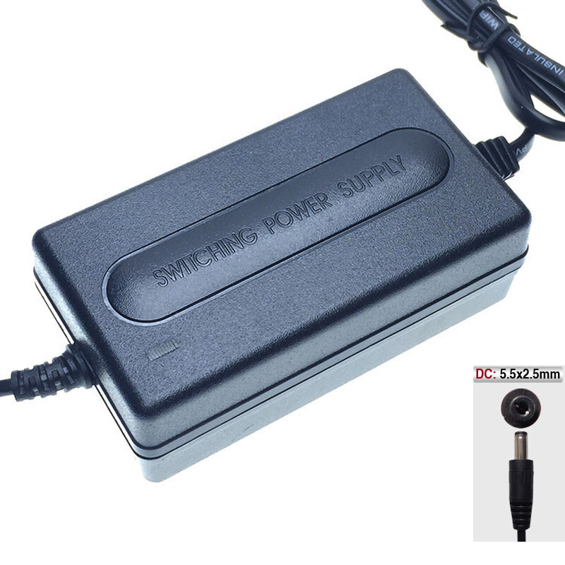 AC to DC 12V 2A switching power supply adapter US plug camera LED with Two Cable