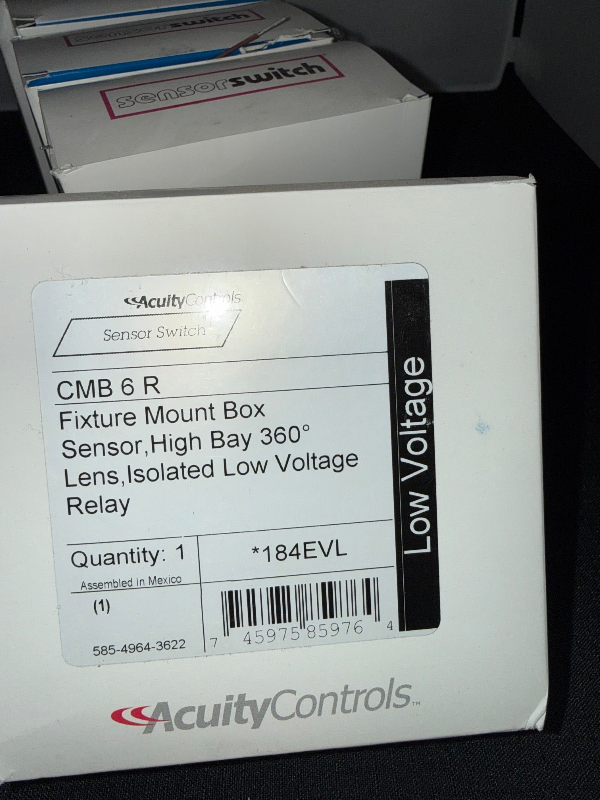 SENSOR SWITCH CMB-6 HIGH-BAY OCCUPANCY SENSOR, FIXTURE MOUNT, 360° PIR, 12-24V