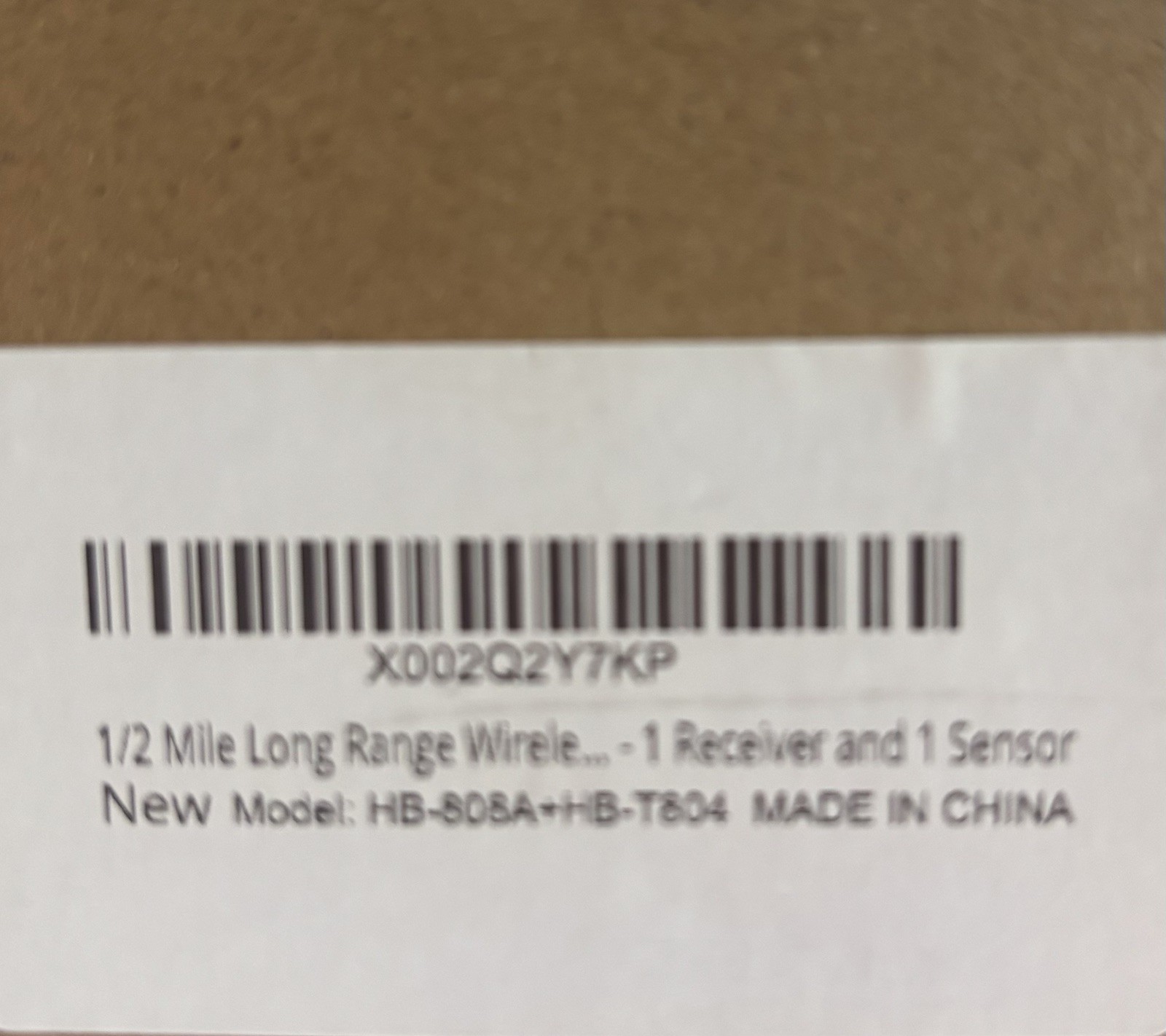 1/2 Mile Long Range Wireless Alarm System Model HB808A +4HB-T804 Sensor Receiver