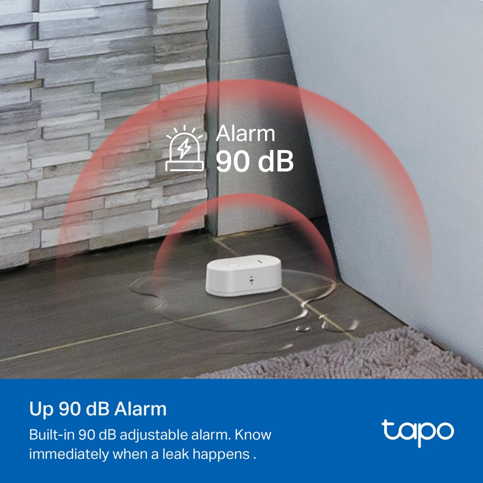 Smart Water Leak Detector Kit – Sensor & Hub, 90dB Alarm, App Alerts, Alexa/Goog