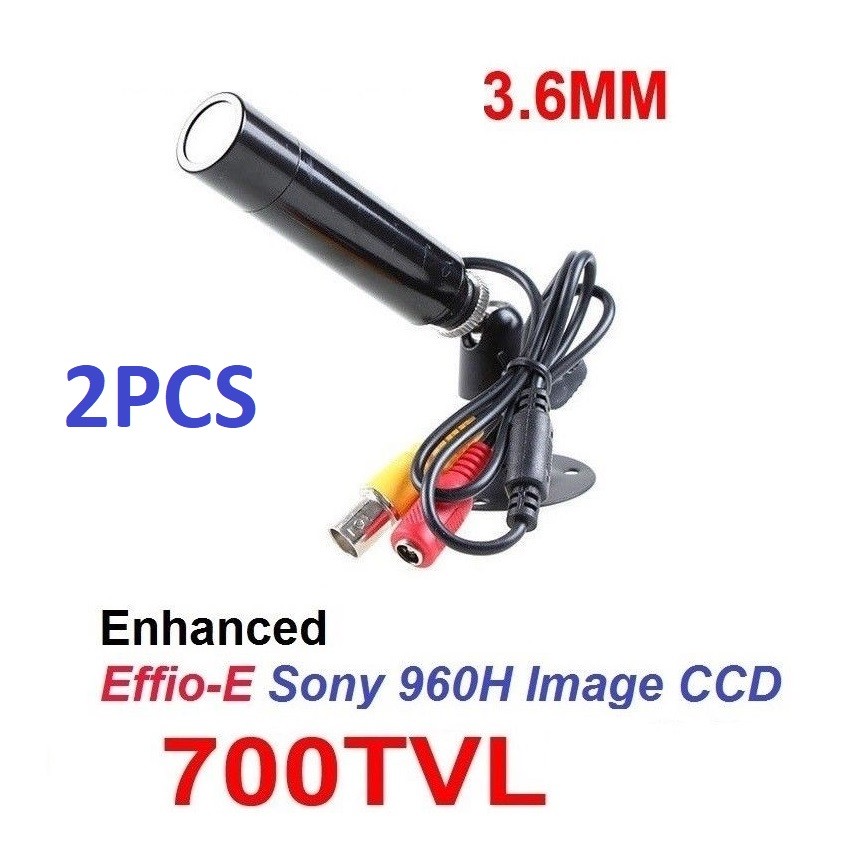2PCS – CCTV 3.6mm Color Wired outdoor Mini Spy bullet Camera for Home security