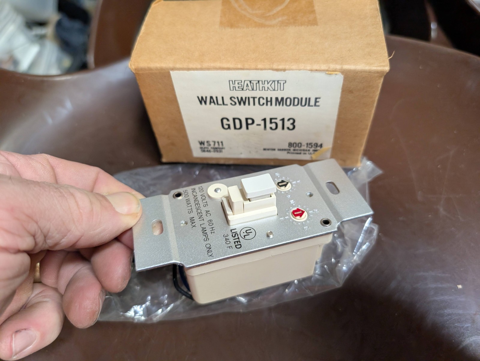Heathkit x10 Wall Switch Model No. X10-014711 120 Volts AC 60Hz – NoS
