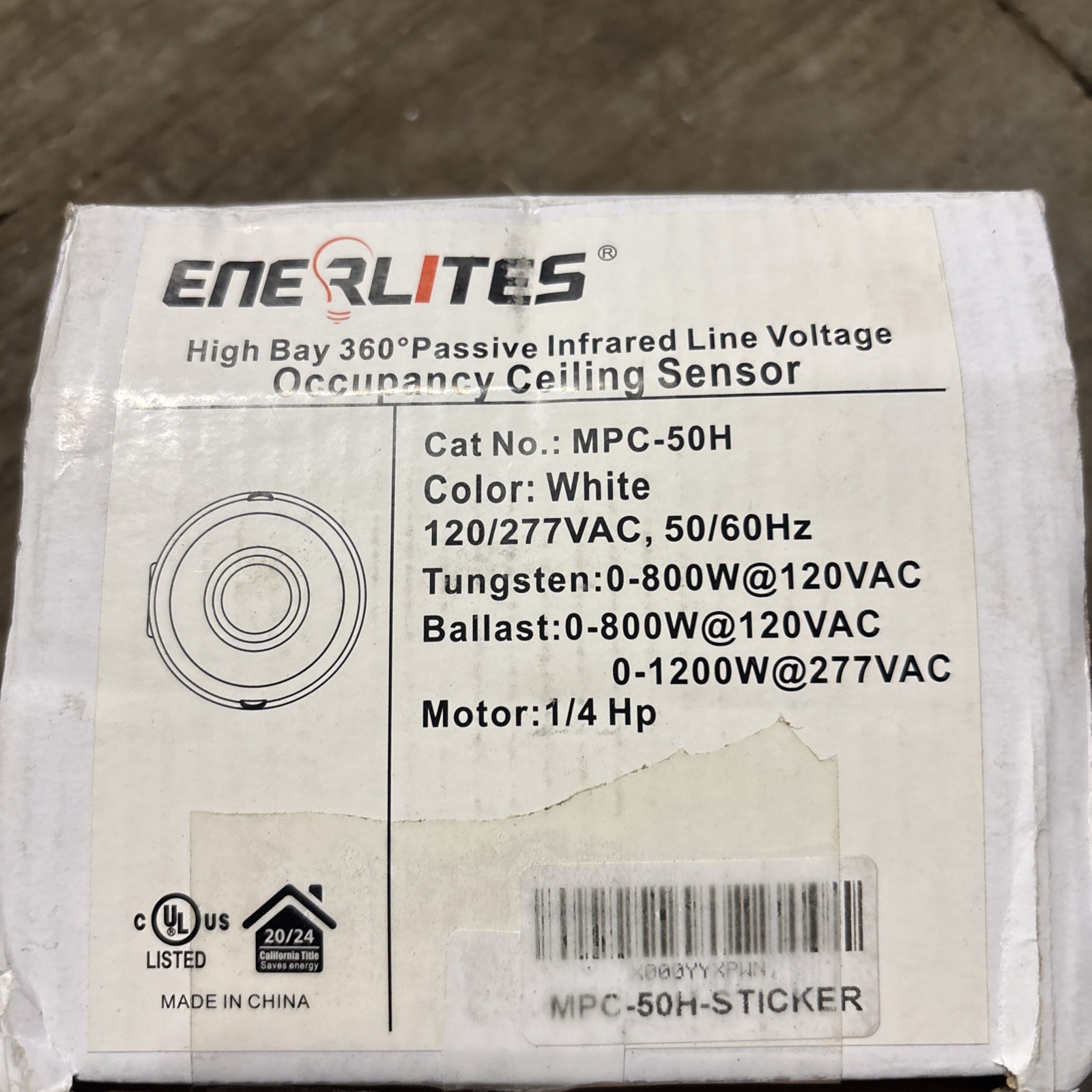 ENERLITES – MPC-50H – 360 D. Ceiling Occupancy sensor, Line Voltage, HiBay Mount