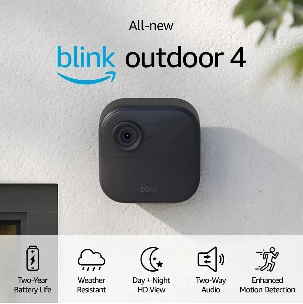 2024 Blink Outdoor 4 (4th Gen) 3 Camera + Dooebell Home Security System Kit NEW