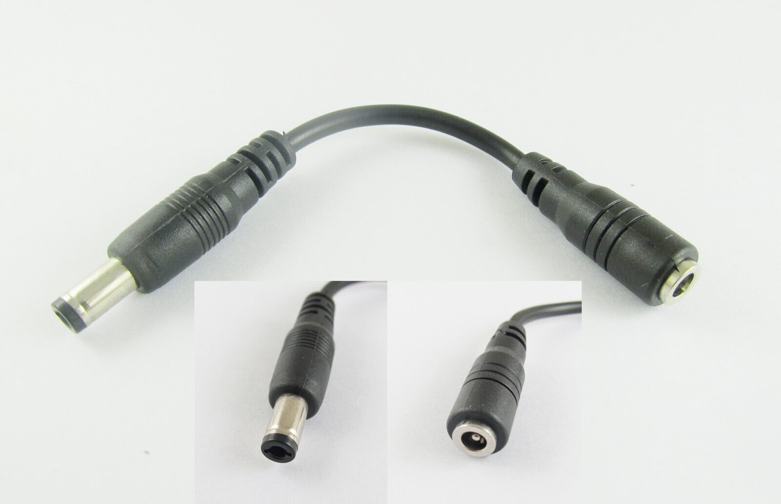 DC Power Cable 5.5×2.1mm Male To 4.0×1.7mm Female Plug Connector Adapter+8 jack