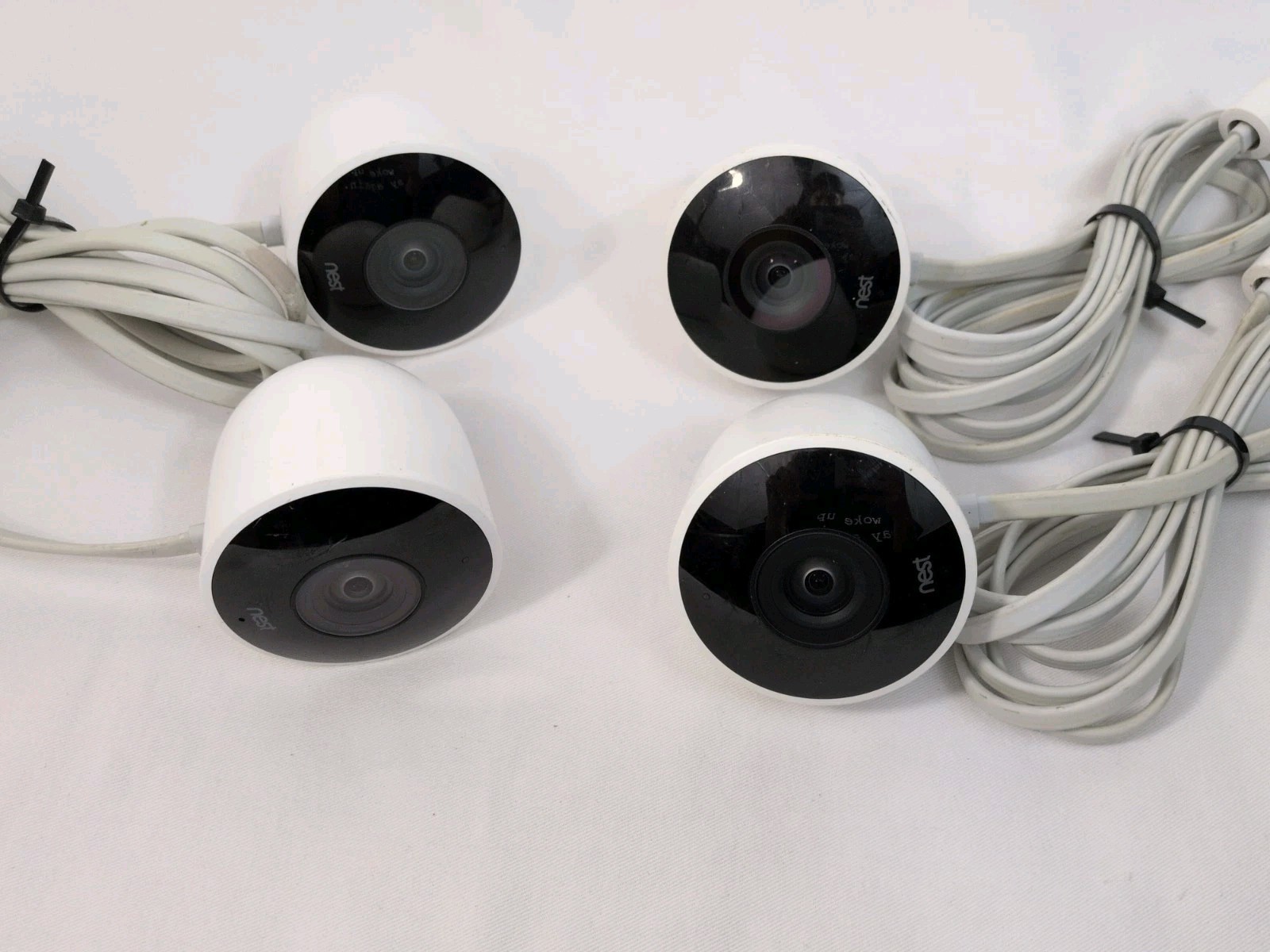 Lot Of 4 – Google NEST Cam Outdoor Camera NC2100ES *No Power Adapter *READ*