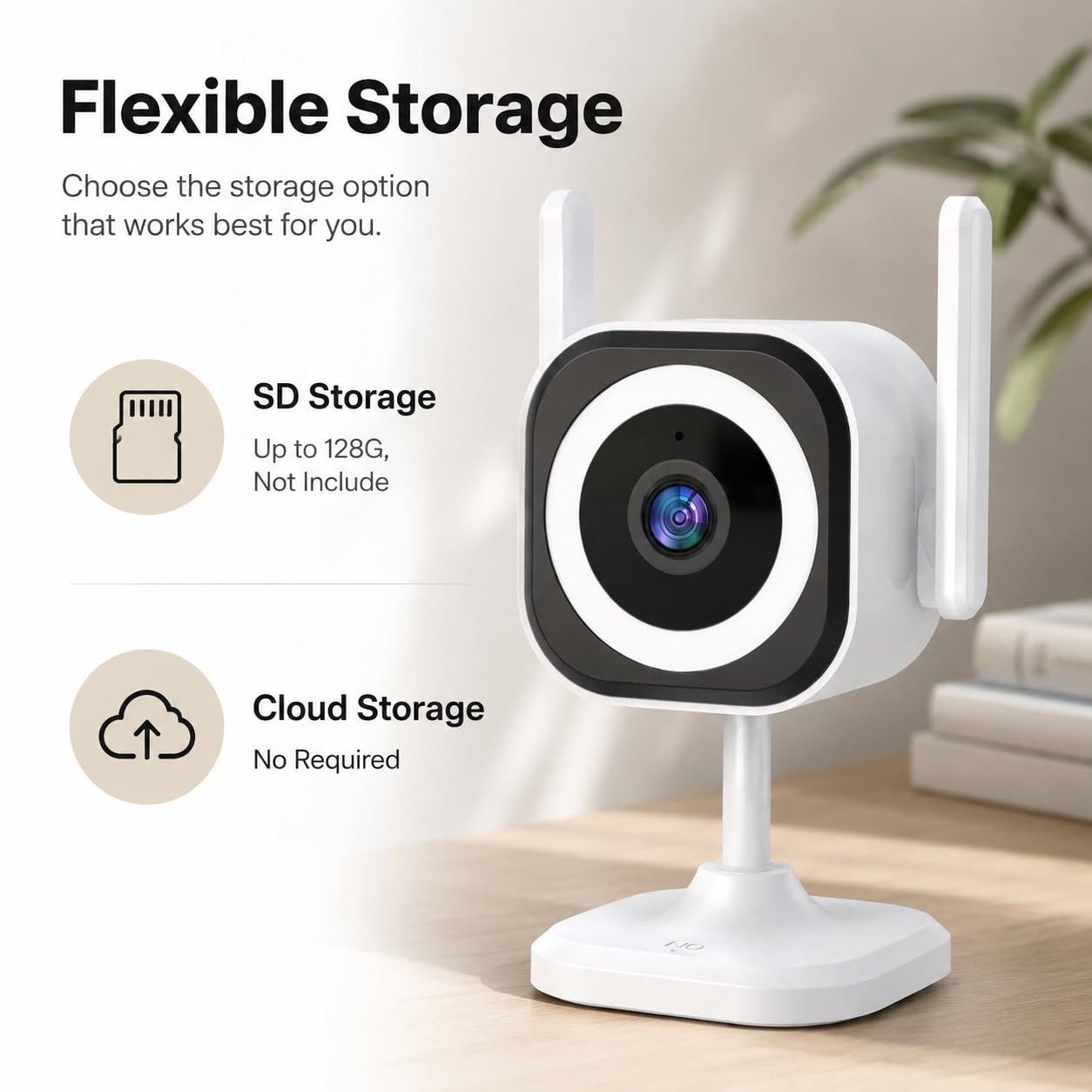 2K Indoor Outdoor Security Cameras for Home Security, Baby Monitor, 2Pack