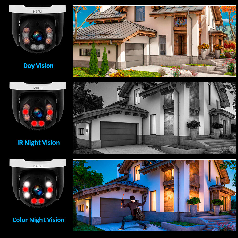H.265 Compression 8CH NVR Kit 6MP Dual Lens Camera 500GB HDD 18m Ethernet Cable