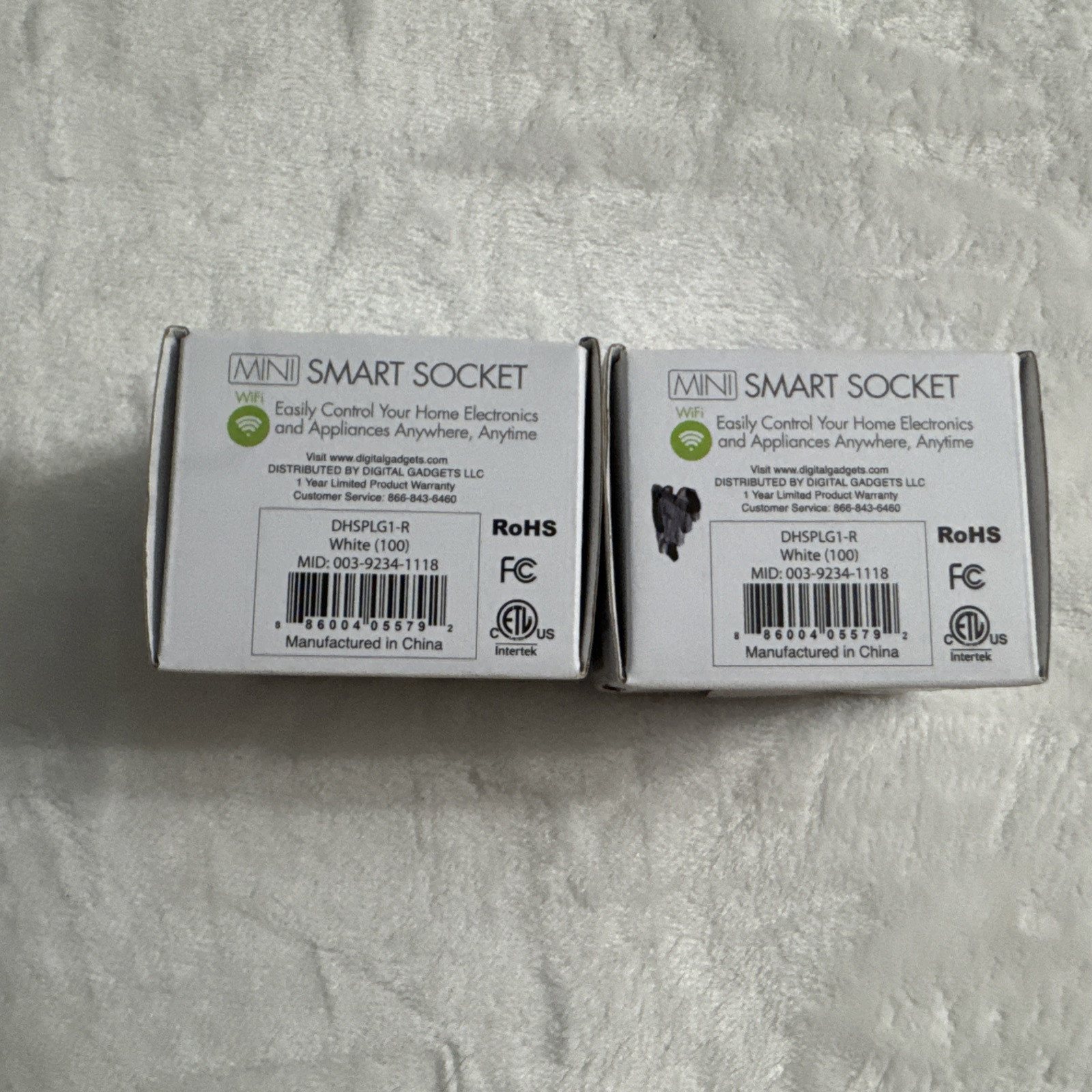 Digital Gadgets Wi-Fi Mini Smart Socket White NEW Google Home/Alexa compatible