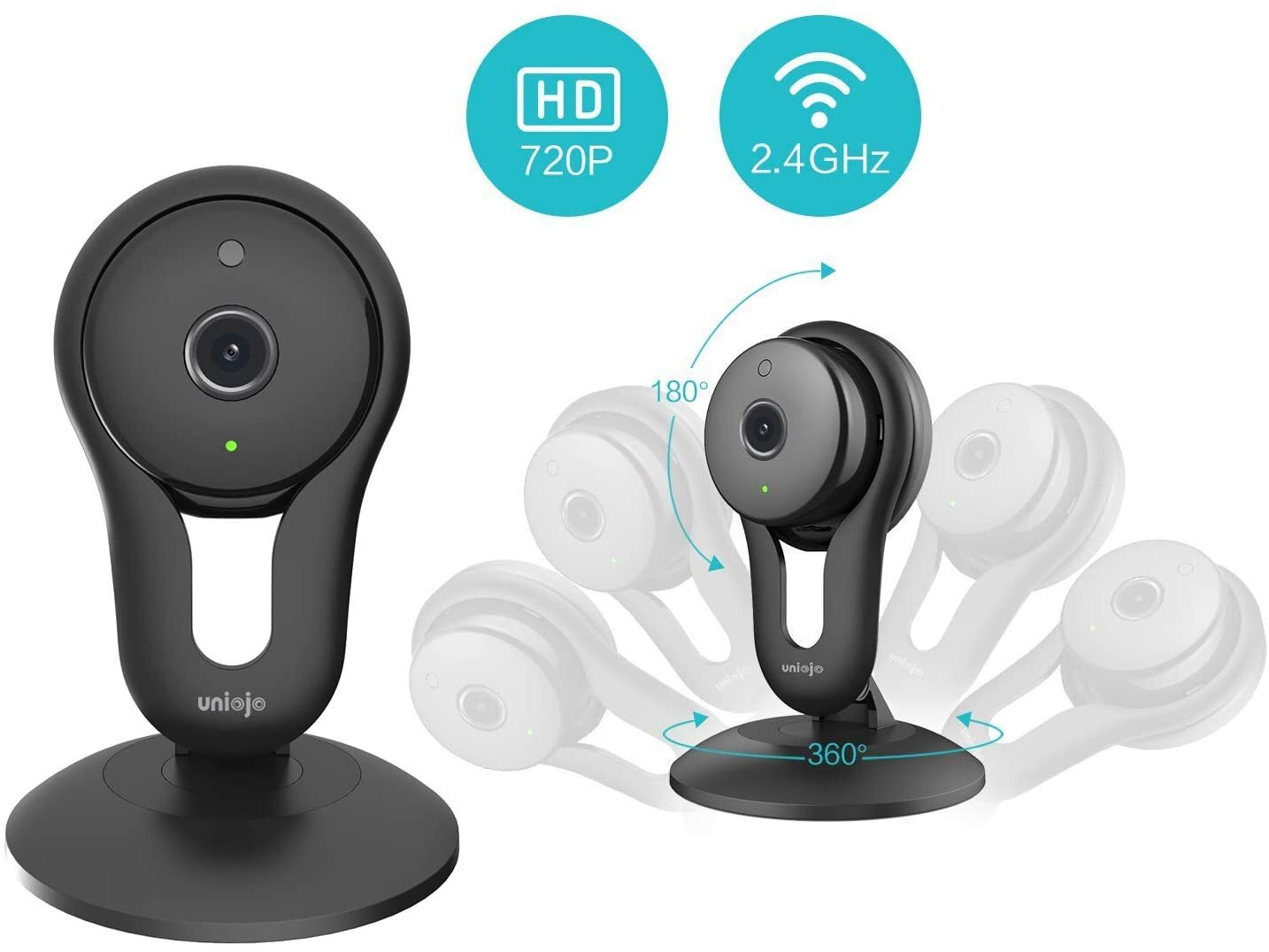 Home Camera Indoor,UNIOJO HD WiFi Camera,Compatible with Alexa for Home/Office/