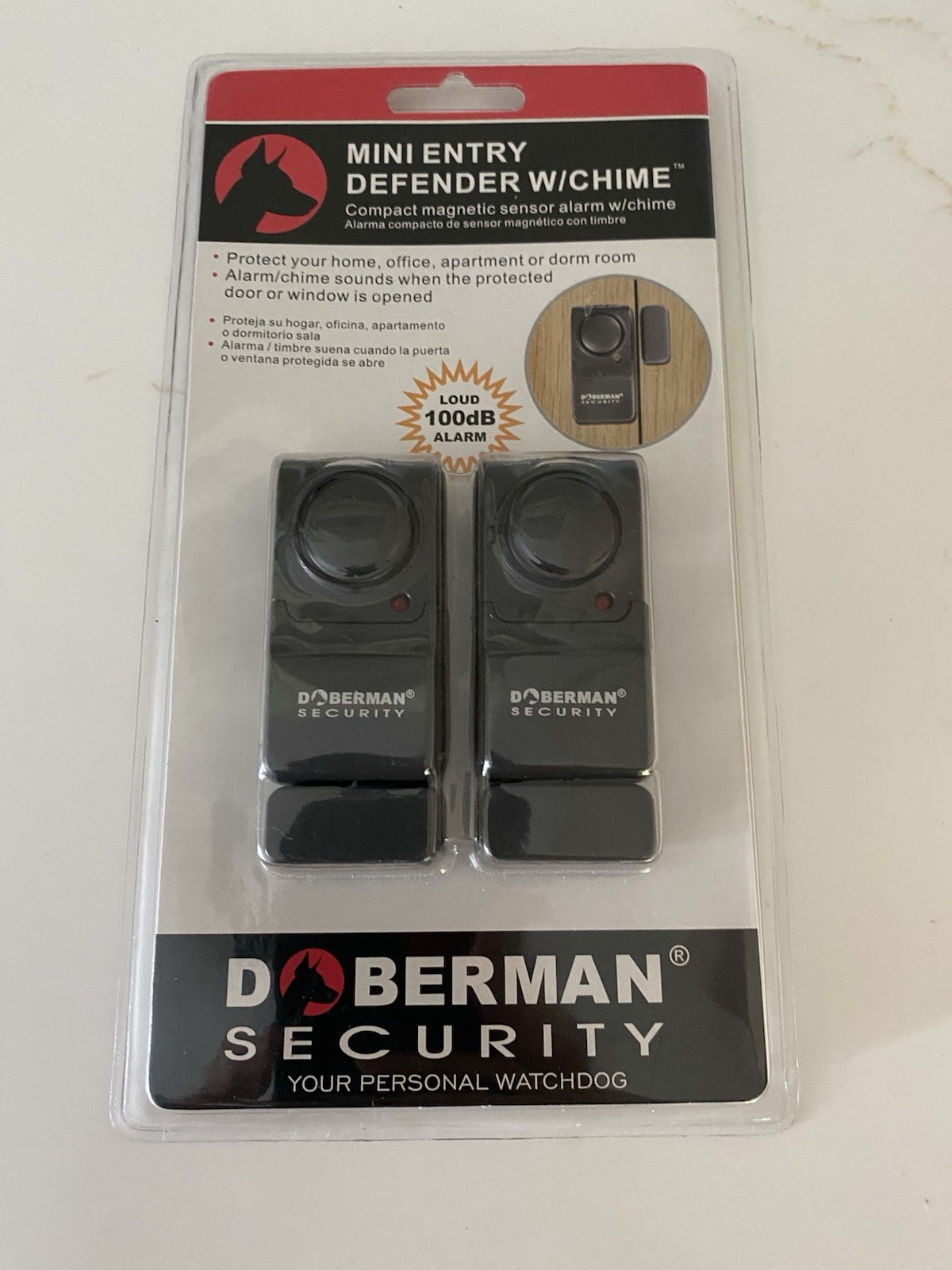 Doberman Security Mini Entry Defender with Chime, SE-0129, Factory Sealed
