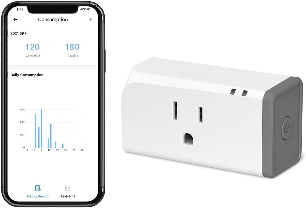 SONOFF S31 WiFi Smart Plug with Energy Monitoring, 15A Smart Outlet Timer Switch