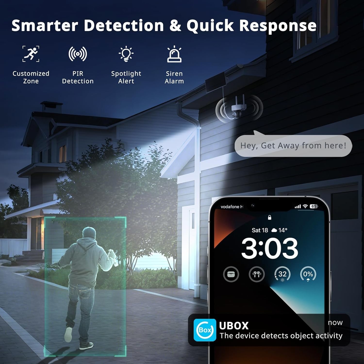Solar Camera Security Outdoor – 100% Wire-Free Security Cameras Wireless Outdoor