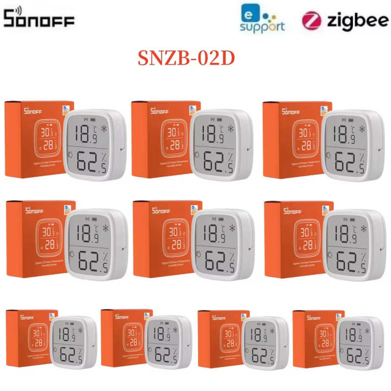 SNZB 02D Zigbee Temperature Humidity Sensor SNZB-02D LCD Remote Real-time Monito