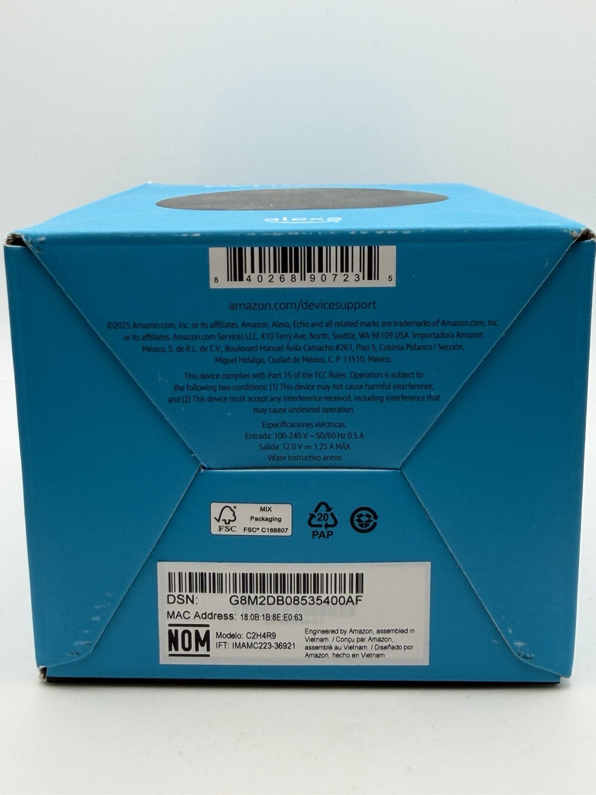 Amazon Echo Pop Smart Speaker Latest 2024 Alexa Full sound New Sealed Black