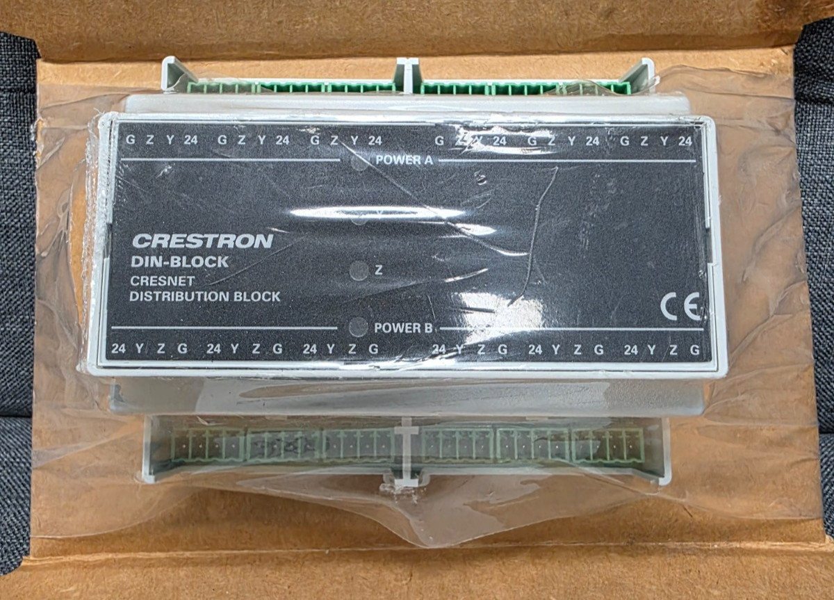 Crestron DIN-BLOCK DIN Rail Cresnet Distribution Block 6501750 ***BRAND NEW***