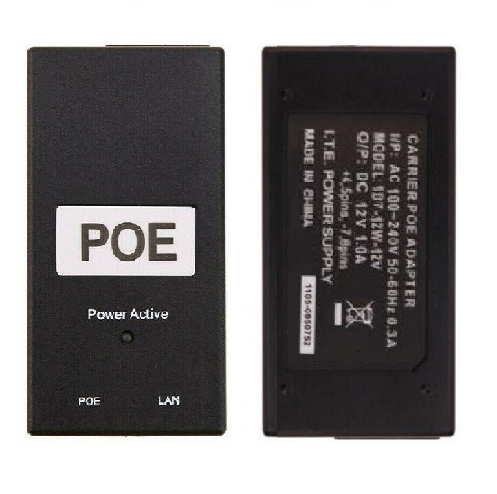 US 12V-1A Wall Plug POE Injector Ethernet Adapter IP Phone/Camera Power Supply