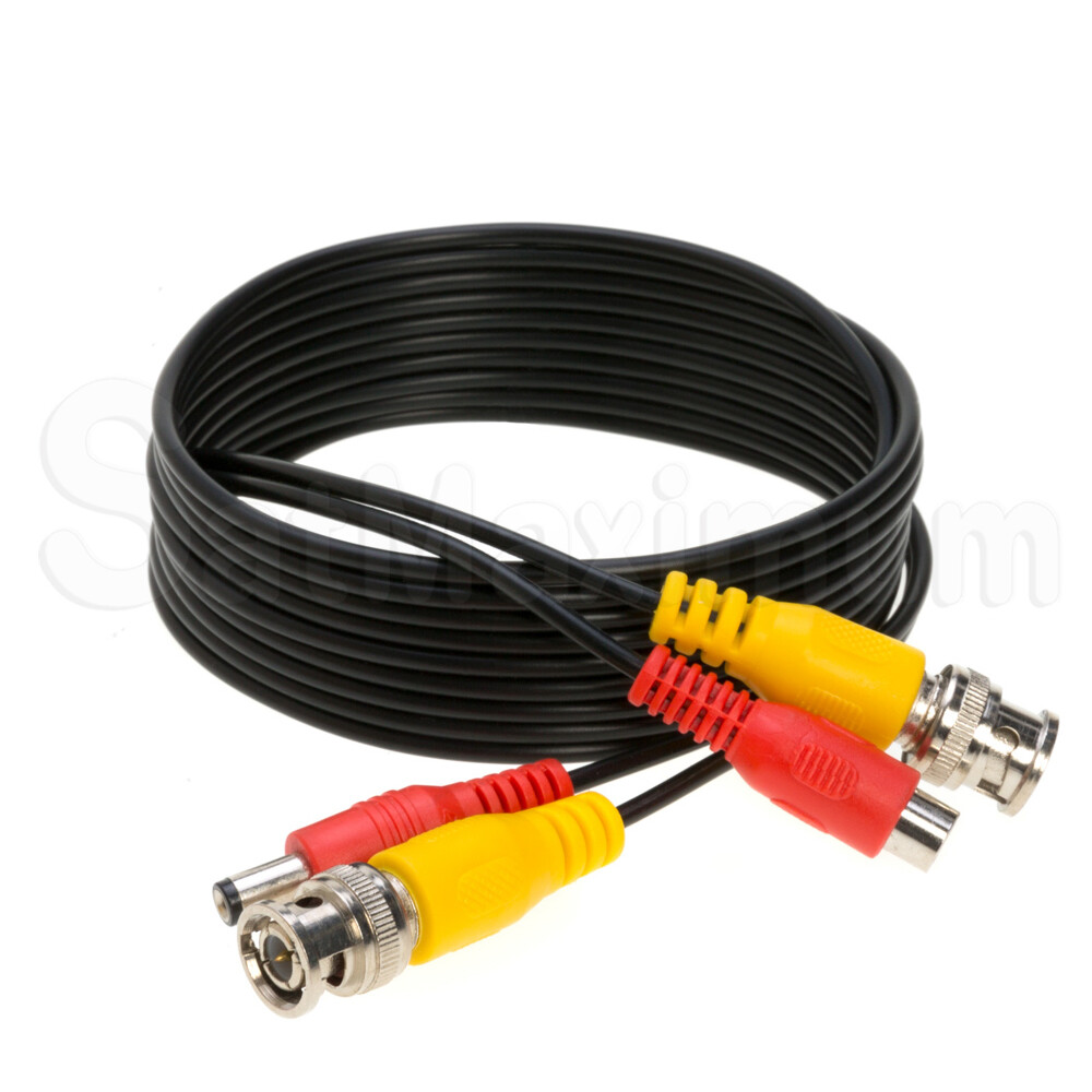 4 x Security Camera Video Cable 100FT BLACK BNC RCA Wire DVR CCTV Surveillance