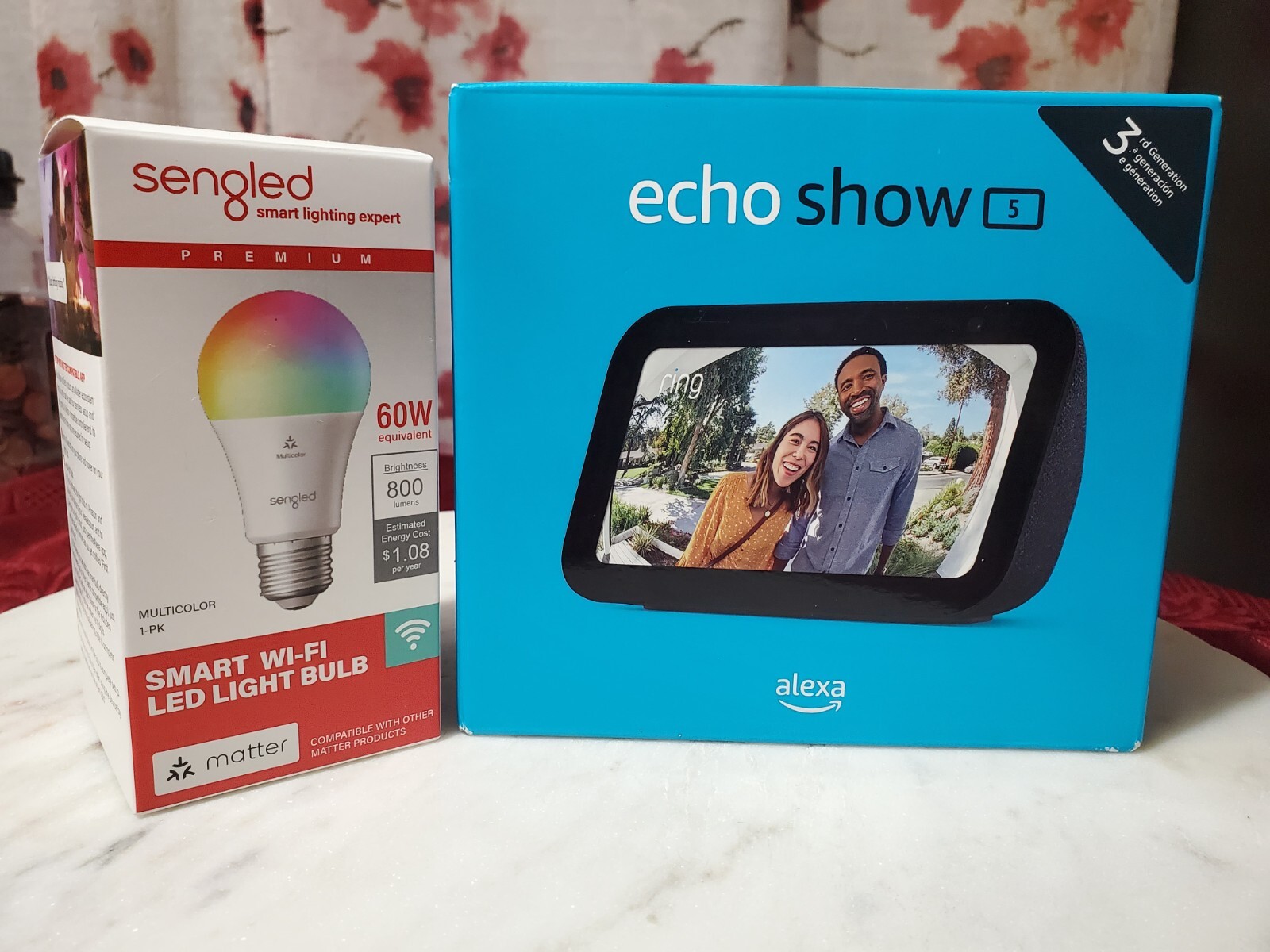 Amazon Echo Show 5 (3rd Gen) 5.5″ Smart Display+Alexa w/ smart WI-FI Led Bulb