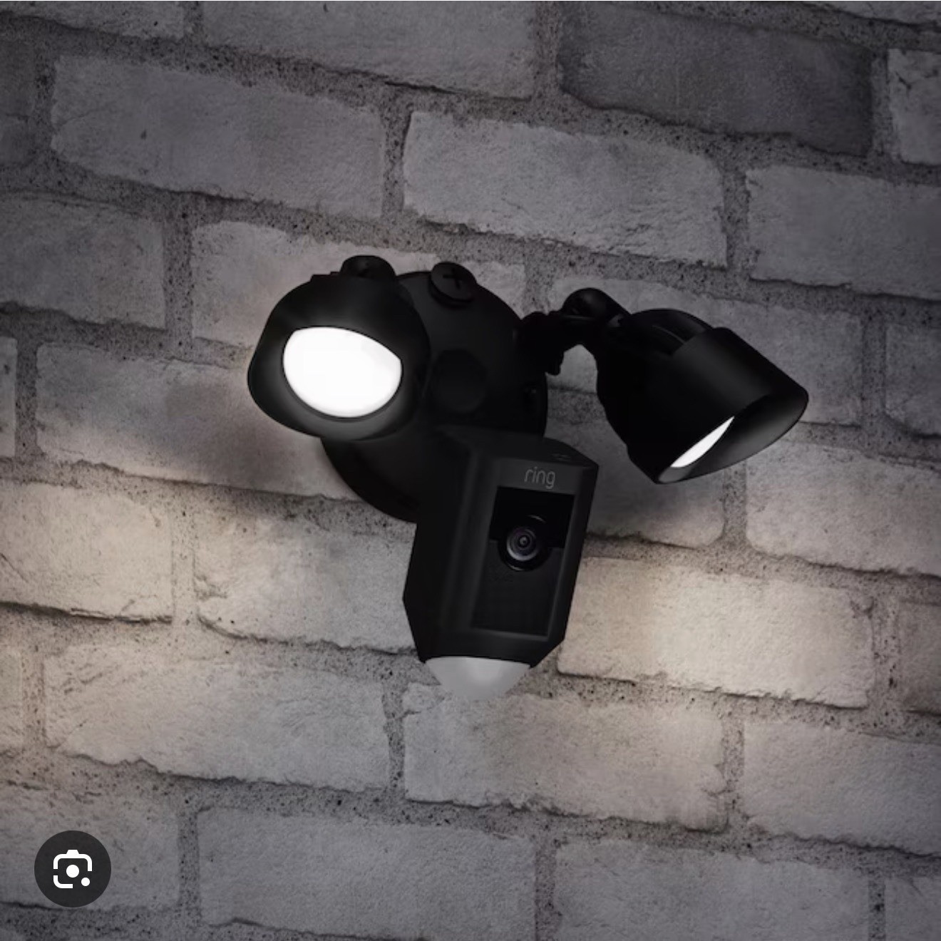 Ring Floodlight Cam Wired Plus Outdoor Wired Full HD Surveillance Camera – Black