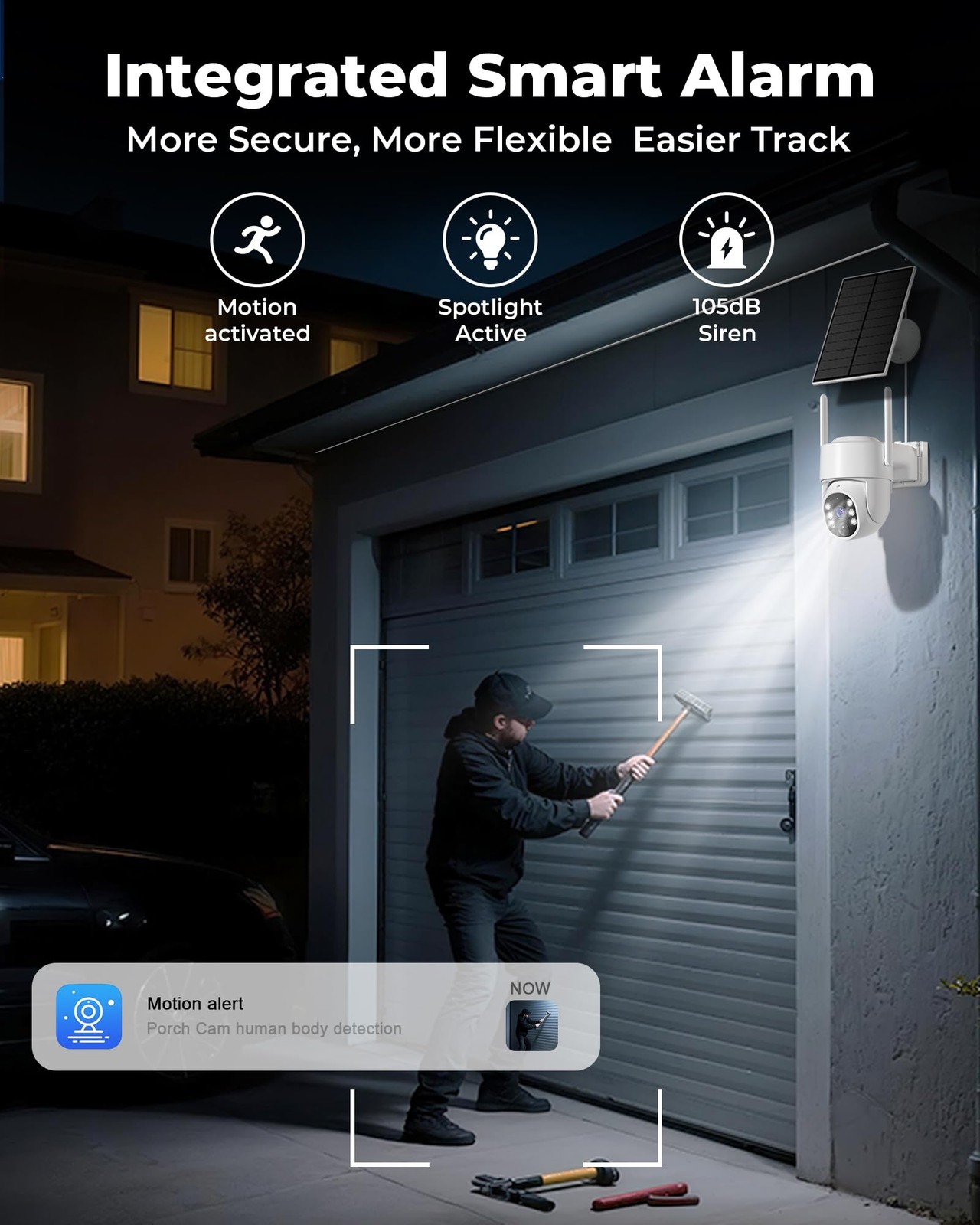 4MP Security Cameras Wireless Outdoor,No Subscription 128GB Local White