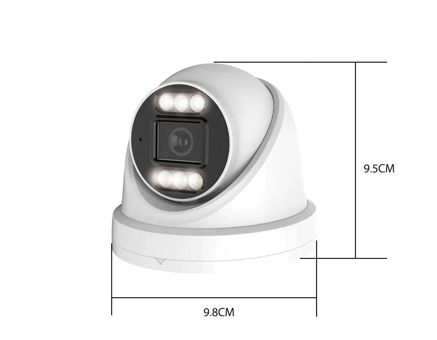 BNC TVI HD 5MP 3.6mm Mic Audio Record CCTV Camera Full 24/7 Color Night Vision