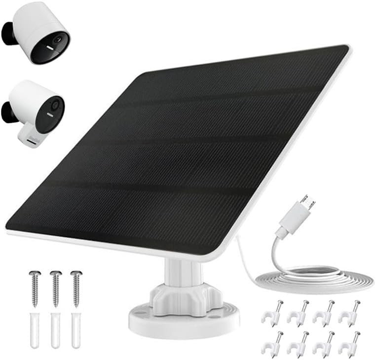Solar Panel for Simplisafe Outdoor Camera Series 2 Wireless and Wired, IP65 Wate