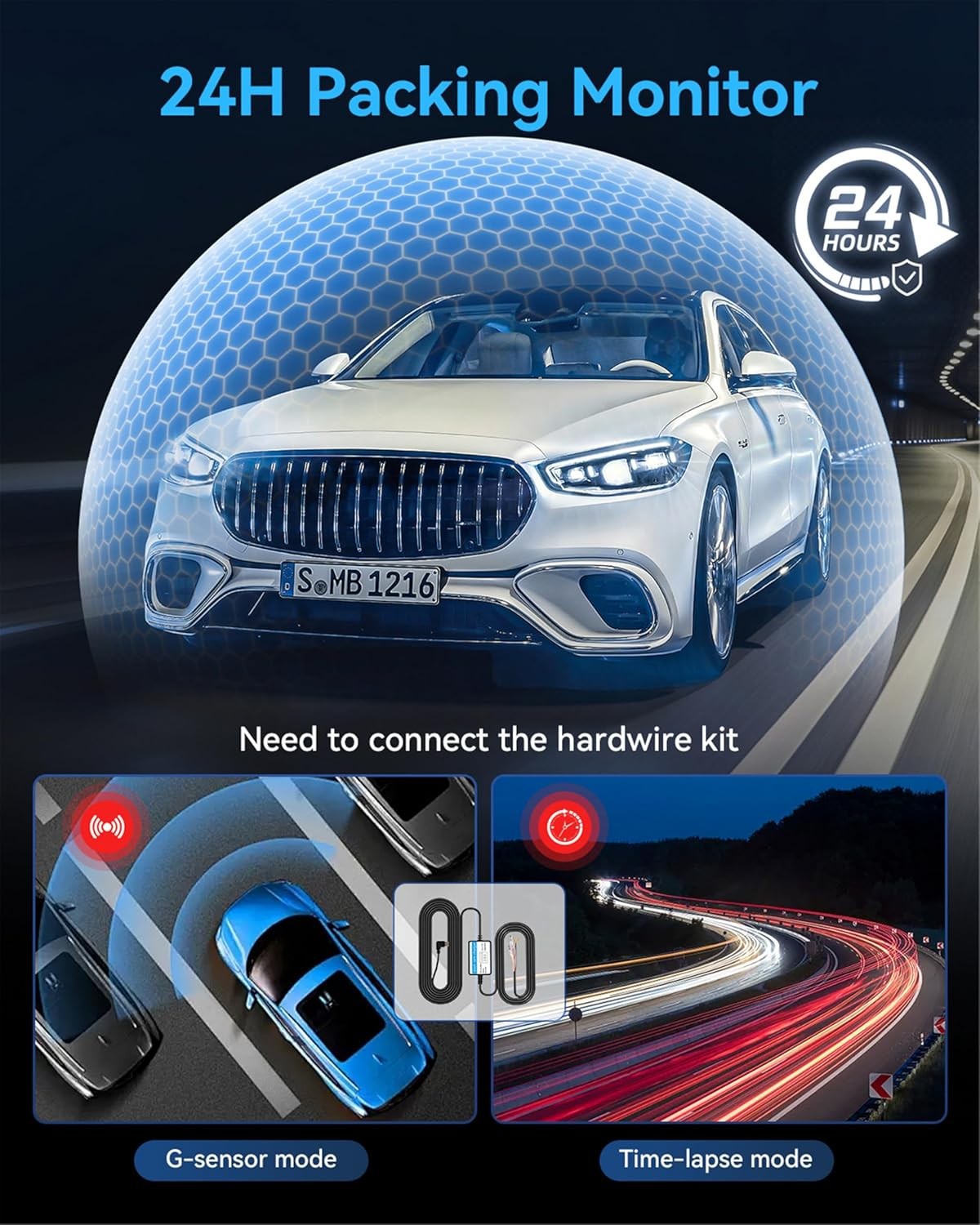 Dash Cam Front and Rear Inside,4K Full HD 3 Channel Dash Camera for Cars, Free 3