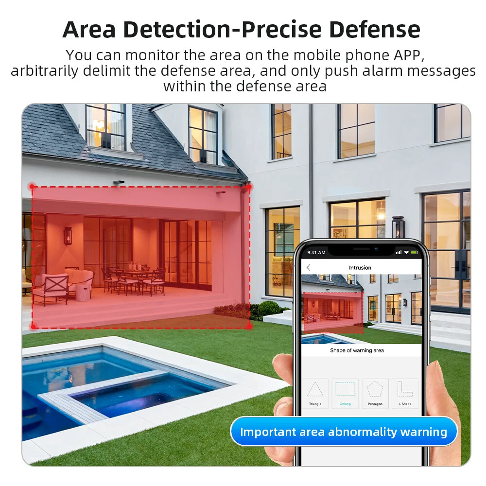 8MP PTZ WiFi Dual Screen Color Night Vision Outdoor 4MP HD Security CCTV Camera