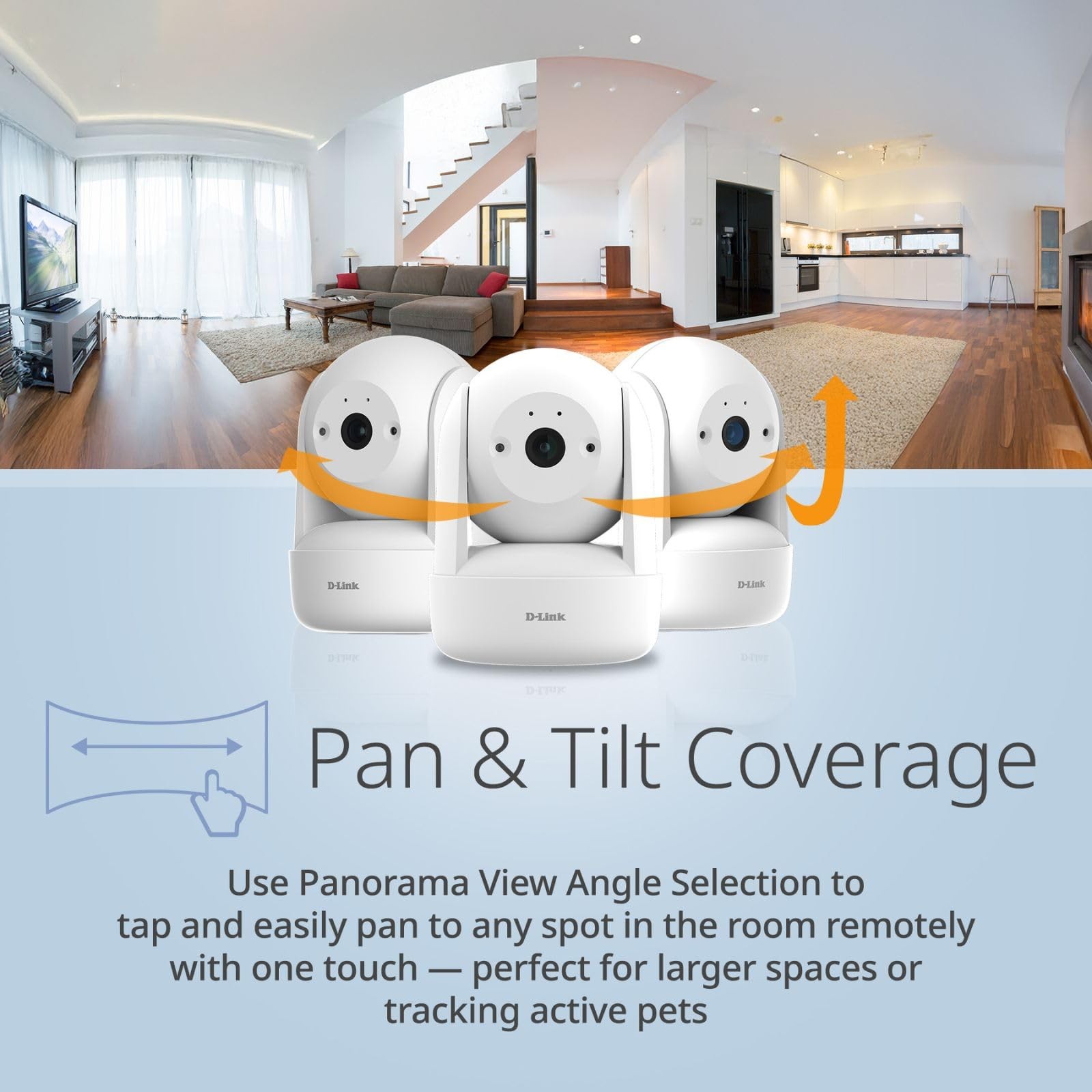 D-Link Indoor Pan & Tilt Wi-Fi Camera w/ 360 Degree View, Full 2K 1296p Resol…