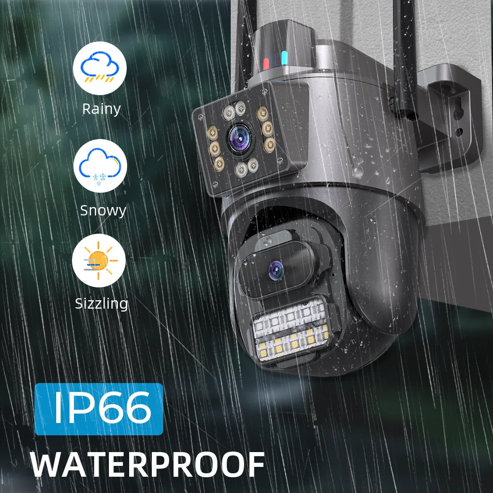 8MP PTZ WiFi Dual Screen Color Night Vision Outdoor 4MP HD Security CCTV Camera
