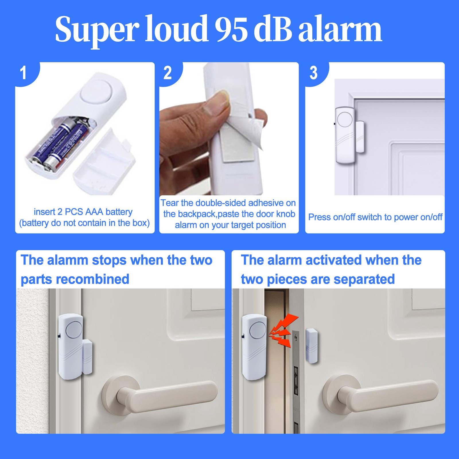 10x Home Safety Burglar Alarm Wireless System Security Device Door Window Sensor