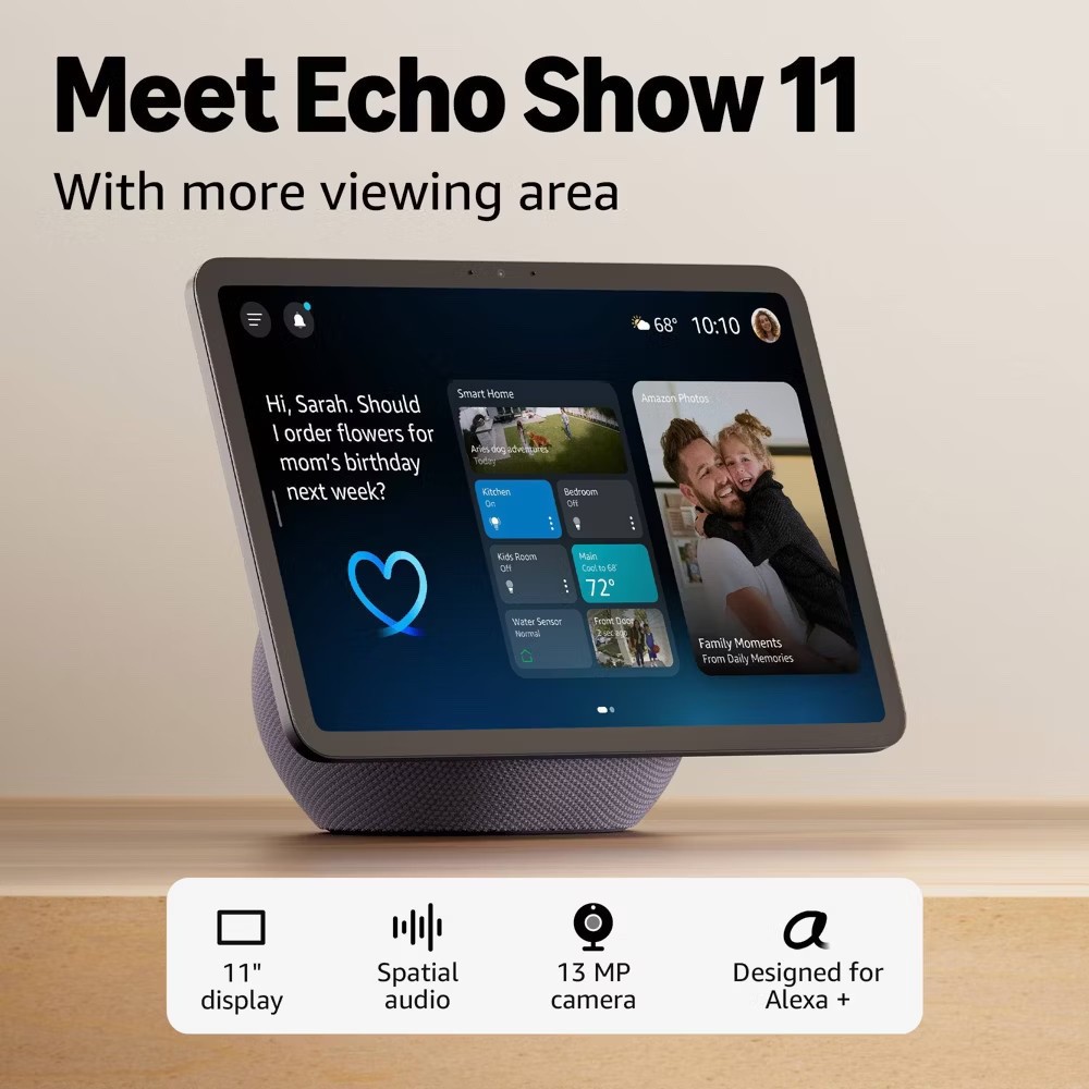 NEW Amazon Echo Show 11 w/ Alexa+ Spatial Audio – Graphite – LATEST 2026 MODEL