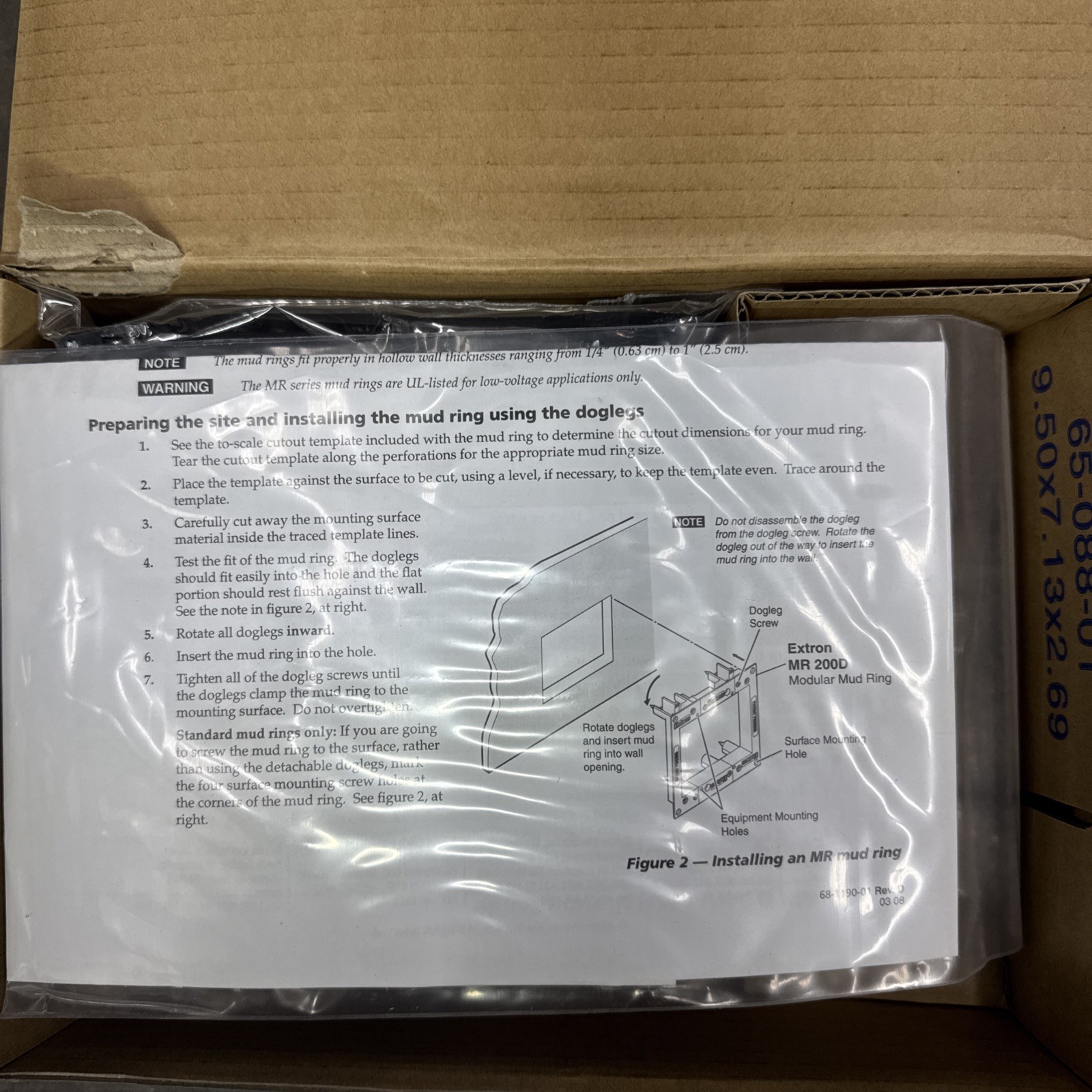 NEW Extron CPM103 Black / 60-583-14 / Three-Gang MAAP Mounting Frame (C2)