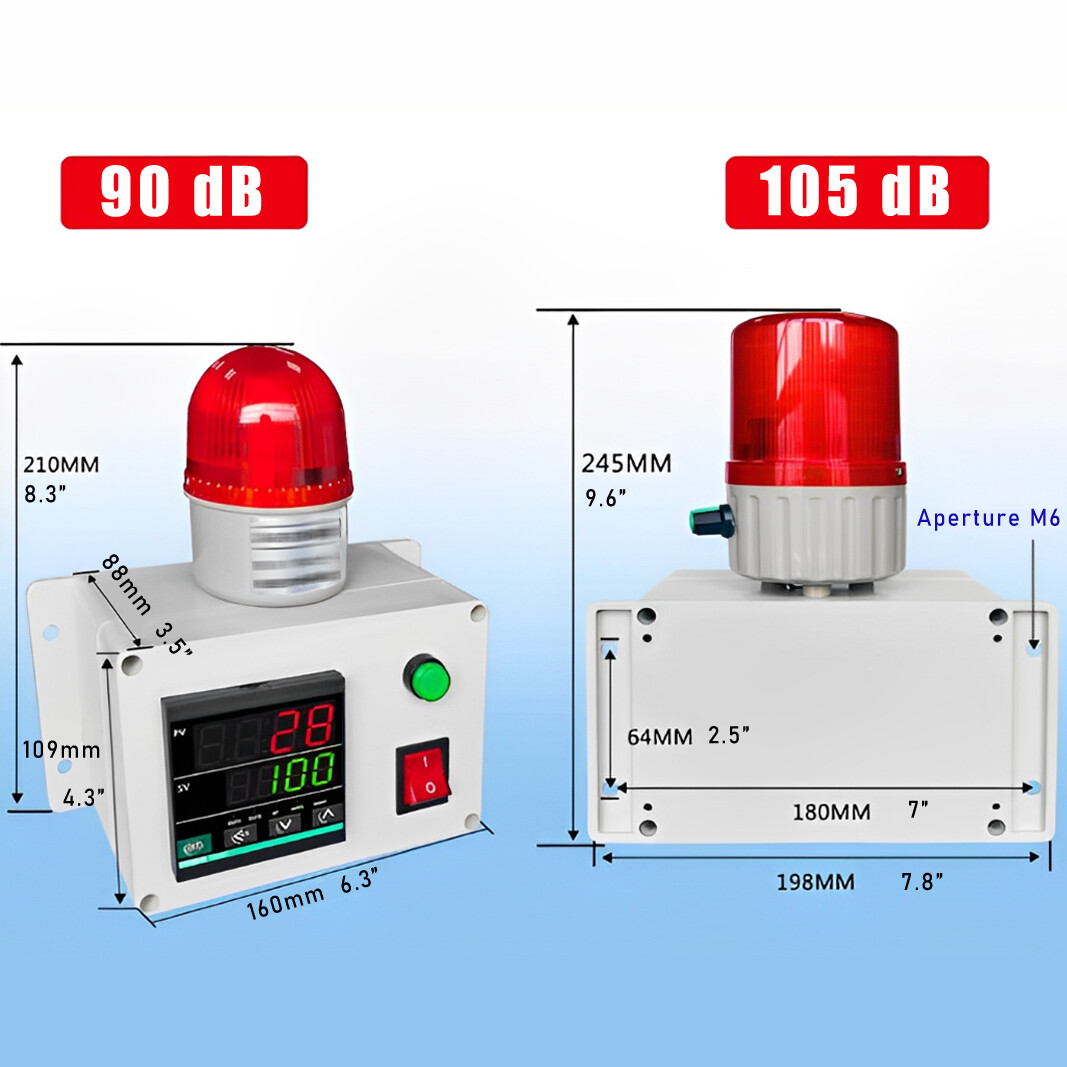 110-240V 0‑400℃ Anti-Acid Intelligent Over Temperature Alarm Sensor Machine New