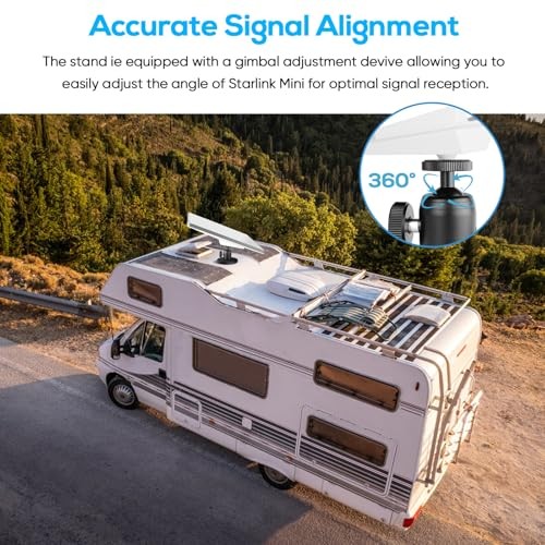 Starlink Mini 1/4 Nut Base – Adjustable Angle Magnetic Starlink Mini Mount