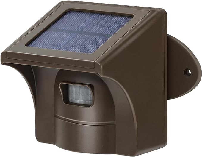 BROWN – eMACROS Long Range Solar Wireless Alarm Outdoor Weather Resistant HS002C