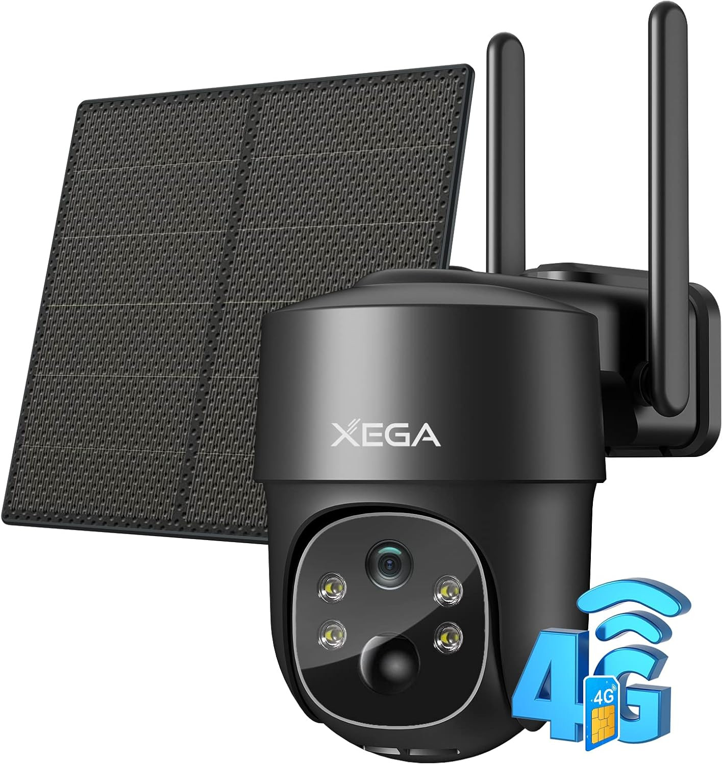 4G LTE Cellular Security Camera Solar with SIM Card,Wireless Outdoor No Wifi Sec