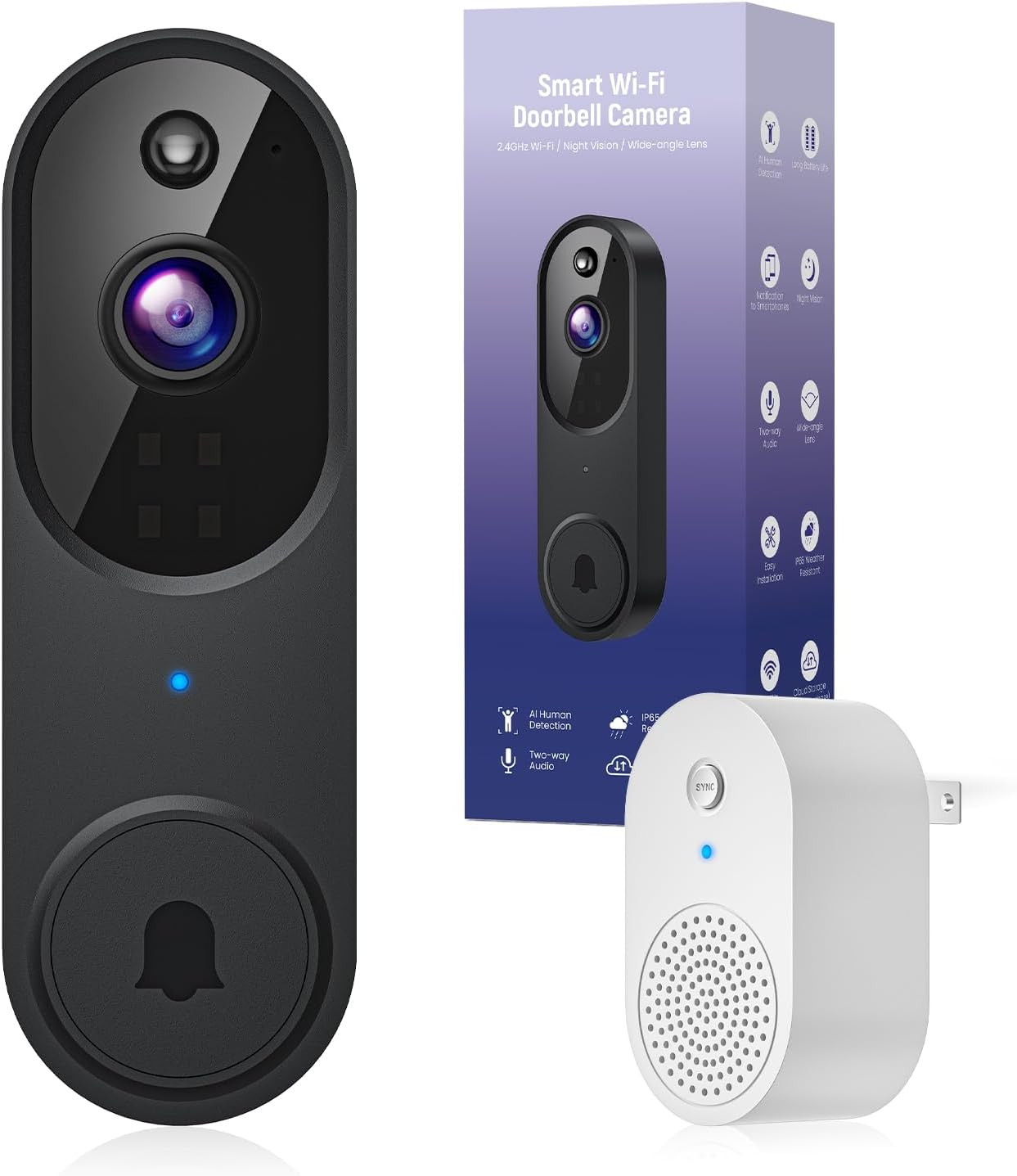 Ring Video Doorbell 1080p HD Camera WI-FI Night Vision Motion Detection Wireless