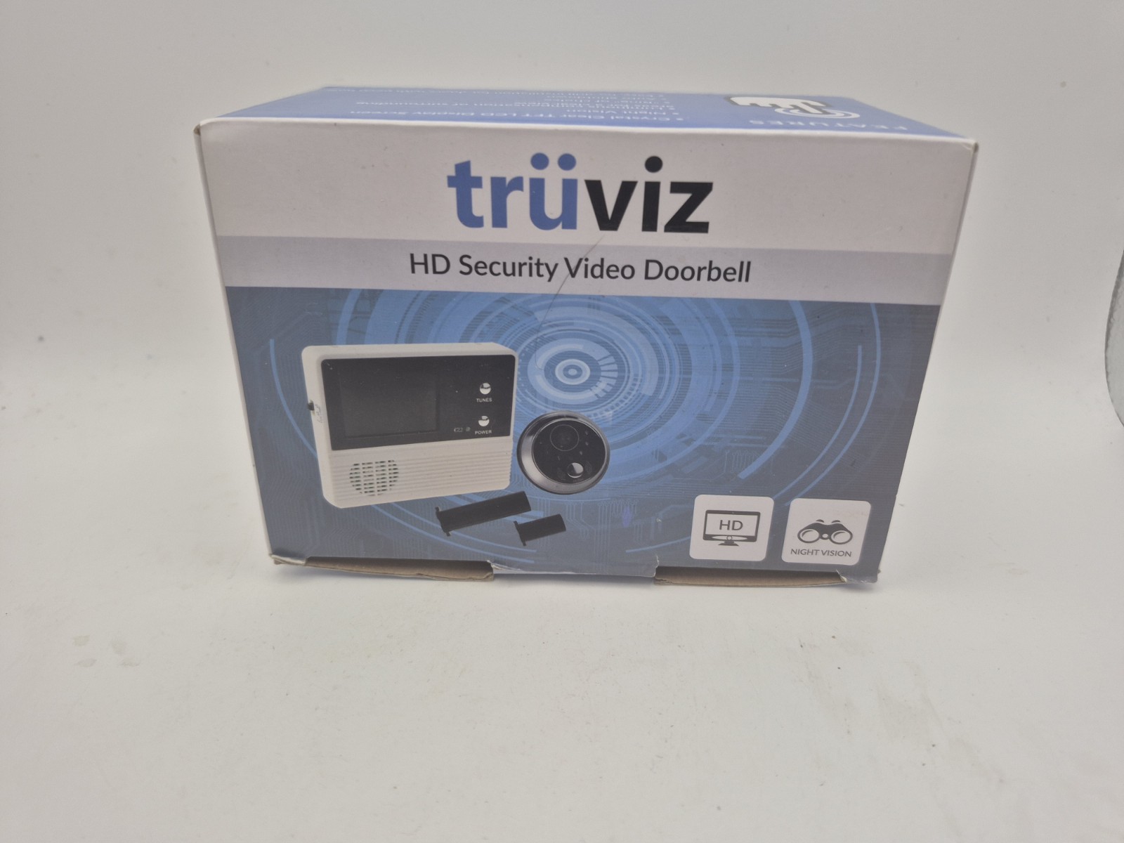 Truviz HD Video Doorbell For Security HD Night Vision NIB